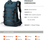 MOUNTAINTOP 35L Hiking Backpack, Lightweight Outdoor Travel Camping Daypack - Image 2