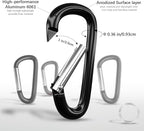 sprookber 4" & 5" Extra Large Aluminum Carabiner D Ring, Caribeener Clips - Image 4