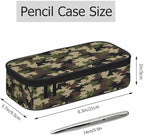 Camouflage Pencil Holder Bag Brown Green Abstract Modern Pattern Pencil Case - Image 2