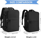 coowoz Black Travel Backpack For Women Men Airline Approved, Carry On Backpack - Image 2