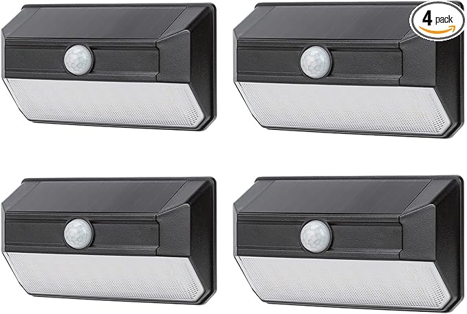 Home Zone Mesh Linkable Series 4-Pack Solar SMD LED Security Wall Pack Light by HomeZoneLiving