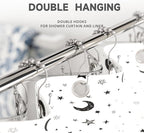 Shower Curtain Hooks Silver, Bathway Shower Curtain Rings Rust Proof, Shower - Image 5