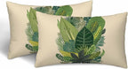 Tropical Leaves Palm 12 X 20 Throw Pillow Covers Set of 2 Green Tree Banana by Unknown