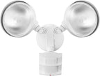 Globe Electric 17000273 180-Degree 240 W Twin Head White Hardwired Motion by Heath+Zenith