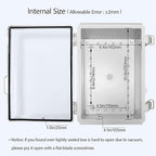 LeMotech Electrical Box, IP67 Waterproof Hinged Clear Cover Stainless Steel - Image 5