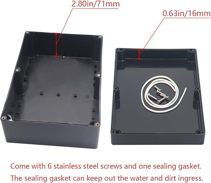 Project Box ABS Black Electrical Boxes IP65 Outdoor Waterproof Box Electronic - Image 5