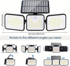 2 Pack 180 LED Solar Flood Light Outdoor, Motion Sensor Outdoor Lights - Image 6