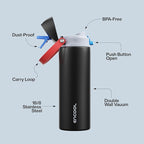 Insulated Water Bottle with Straw - Image 4