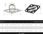 heyous 2 Set M8 Suspension Ceiling Wall Mount U Hook Anchor Hanger Stainless - Image 7