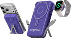 Magnetic Portable Charger Built-in Cables, 10000mAh Fast Charging Wireless by Unknown
