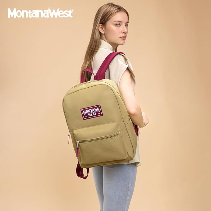 Montana West Backpack for Women Men 2 PCS Lightweight College Bookbags Casual - Image 7