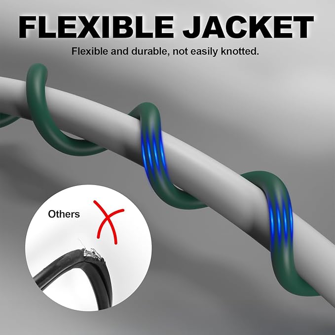EP 2 Pack 10FT Green Outdoor Extension Cord, 16/3 SJTW Heavy Duty Waterproof - Image 4