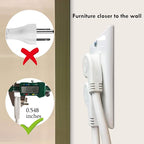 FIRMERST 1875W Flat Plug Extension Cord 10 Feet 14 AWG 15A White - Image 2