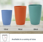 Homienly Wheat Straw Cups Set Unbreakable Drinking Glasses & Reusable Plastic - Image 4