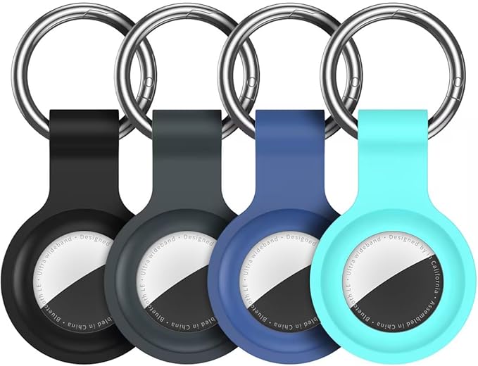 Compatible with AirTag Holder Case Keychain 4 Pack, - Image 9