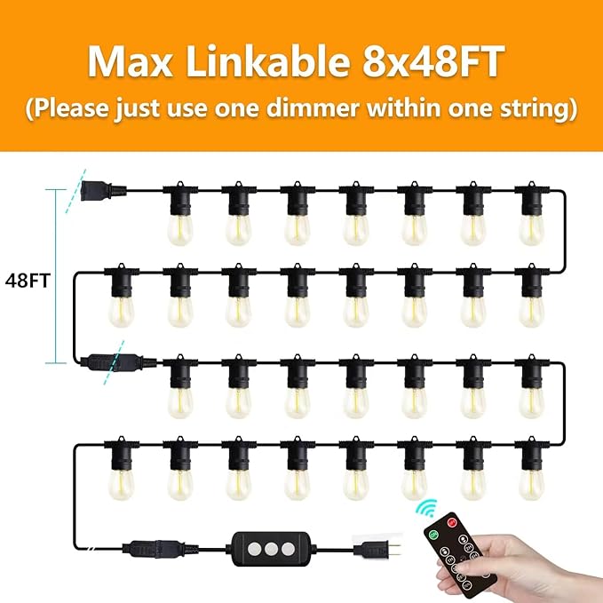 96FT LED Outdoor String Lights - Image 6