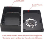 Project Box IP65 Waterproof Junction Box ABS Plastic Black Electrical Boxes DIY - Image 4
