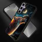 for Samsung Galaxy S24 S25 Case, Star Cave Hungry Wolf Pattern Graphic Design - Image 3