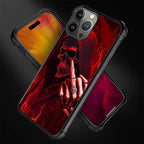 for iPhone 16 Pro Max Case, Gestures Funny Skull Pattern Graphic Design Girl - Image 4