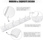 Badiano Wooden Coat Rack, Wall-Mounted Organizer - Image 4