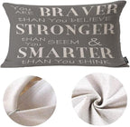 EKOBLA Decorative Pillow Cushion Covers Inspirational Life Quotes You are - Image 5
