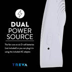 Treva 10-Inch Portable Fan, Powered by Battery and/or AC Adapter - Image 8