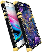 Compatible with iPhone 8 Plus 7 Plus Case, Glistening Golden Butterfly Vibrant - Image 3