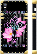 Compatible with iPhone Xs Max Case, Praying Cross Hands Luxury Golden Decoration - Image 3