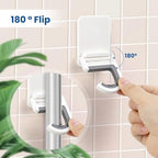 4 Pcs White Broom and Mop Holder Wall Mount Self-Adhesive Anti-Slip Gripper - Image 6