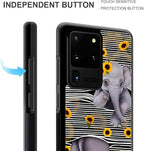 for Samsung Galaxy S20 Ultra Case, Cute Little Elephant Sunflower White Line - Image 5
