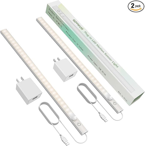 14" Slim USB Plug-in LED Motion Sensor Light Indoor, Bright & Dimmable Under by GreatLightingforGreatLife