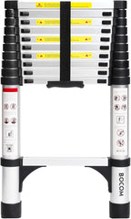 BOCOM 10.5 FT Aluminum Telescoping Ladder, Lightweight Multi-Purpose by BOCOM