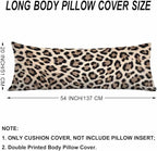 Body Pillowcases with Zipper Leopard Print Cozy Body Pillow Covers Cushion - Image 6