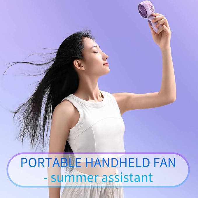 VanSmaGo Portable Handheld Mini Fan, USB Rechargeable Personal Fan, Battery - Image 6