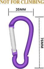 LESHIRY Large Carabiners Keychain 3" Aluminum D Shape Premium Durable D-Ring - Image 2
