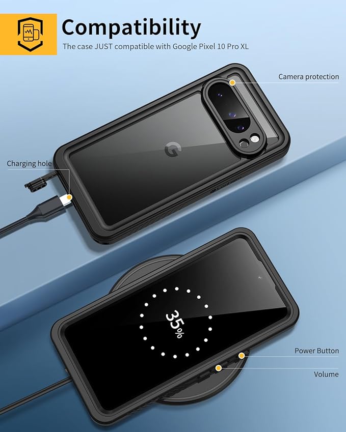 Lanhiem Pixel 10 Pro XL Case, IP68 Waterproof Dustproof Case - Image 6