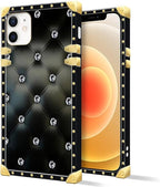 Compatible with iPhone 11 Case, Shiny Black Sofa Crystal Luxury Golden - Image 2