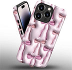 for iPhone 14 Pro Case, HL2 Abstract Ribbons Bows Hybrid 2 Layer Hard Shell - Image 2