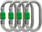 Heavy Duty Locking Climbing Carabiner Clip CE Rated 25 kN 5600 LB Rugged by BYANG