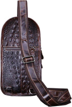 Hebetag Crocodile Genuine Leather Sling Crossbody Bag - Image 2
