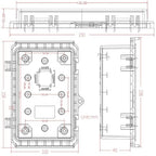 Mini Grey Watertight Junction Box Hinged Cover - Image 2
