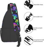 Bright Mushrooms Sling Bag For Women Men Mushroom Backpack Crossbody Shoulder - Image 5