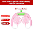 Portable Neck Fan Rechargeable Personal Hand-Free Fan Mini USB Wearable - Image 5