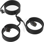 2 Way Power Extension Cord Splitter 50 Ft Total-3 Prong 1 to 2 Extension Cord by Elecan