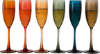 European Style Plastic Acrylic, Champagne Flutes Glasses | Set of 6 | Colored - Image 9