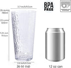 26-ounce Acrylic Highball Glasses Plastic Tumbler Larger Drinking Glasses - Image 2