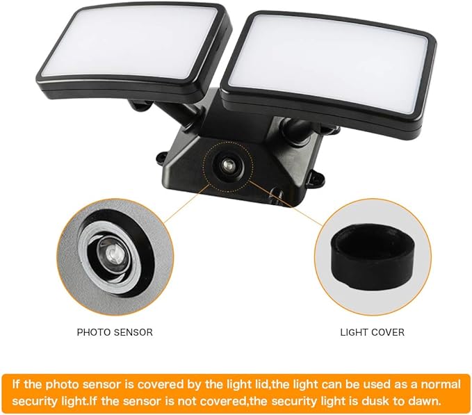 FAGUANGAO Dusk to Dawn LED Security Light, 18W Plug in Flood Light Outdoor - Image 4