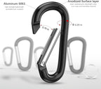 sprookber 3" Aluminum Carabiner D Ring, Caribeener Clips, Spring Snap Hook - Image 4
