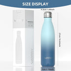 WATERSY Stainless Steel water bottles, 17oz/500ml Insulated Water Bottles - Image 3