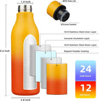 BJPKPK Insulated Water Bottles, 18 oz Stainless Steel Metal Water Bottle - Image 3